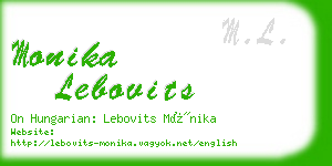 monika lebovits business card